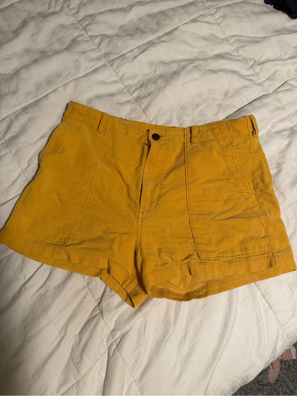 Corduroy Shorts in Mustard Yellow